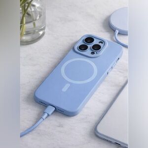 Light Blue MagSafe Compatible Phone Case iPhone 14 Pro max